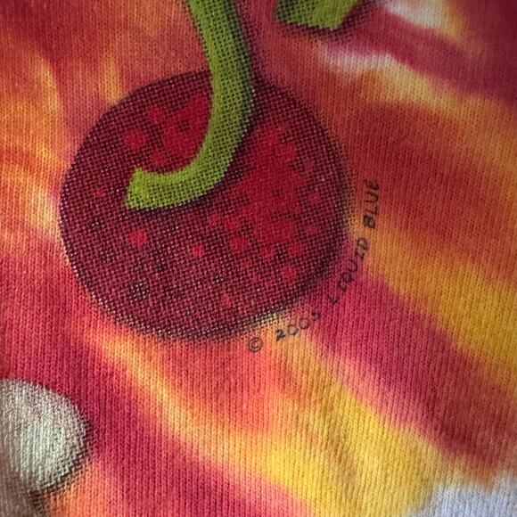 Liquid Blue Pizza Supreme Tie Dye T Shirt 2005 Vintage Rare Size XL Made in USA - Picture 3 of 6